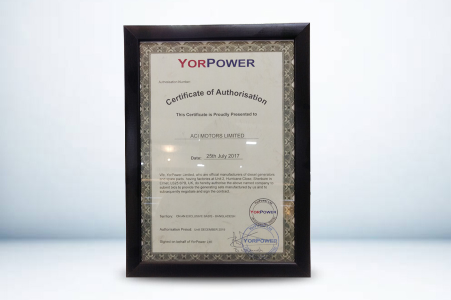 Certificate of Authorization